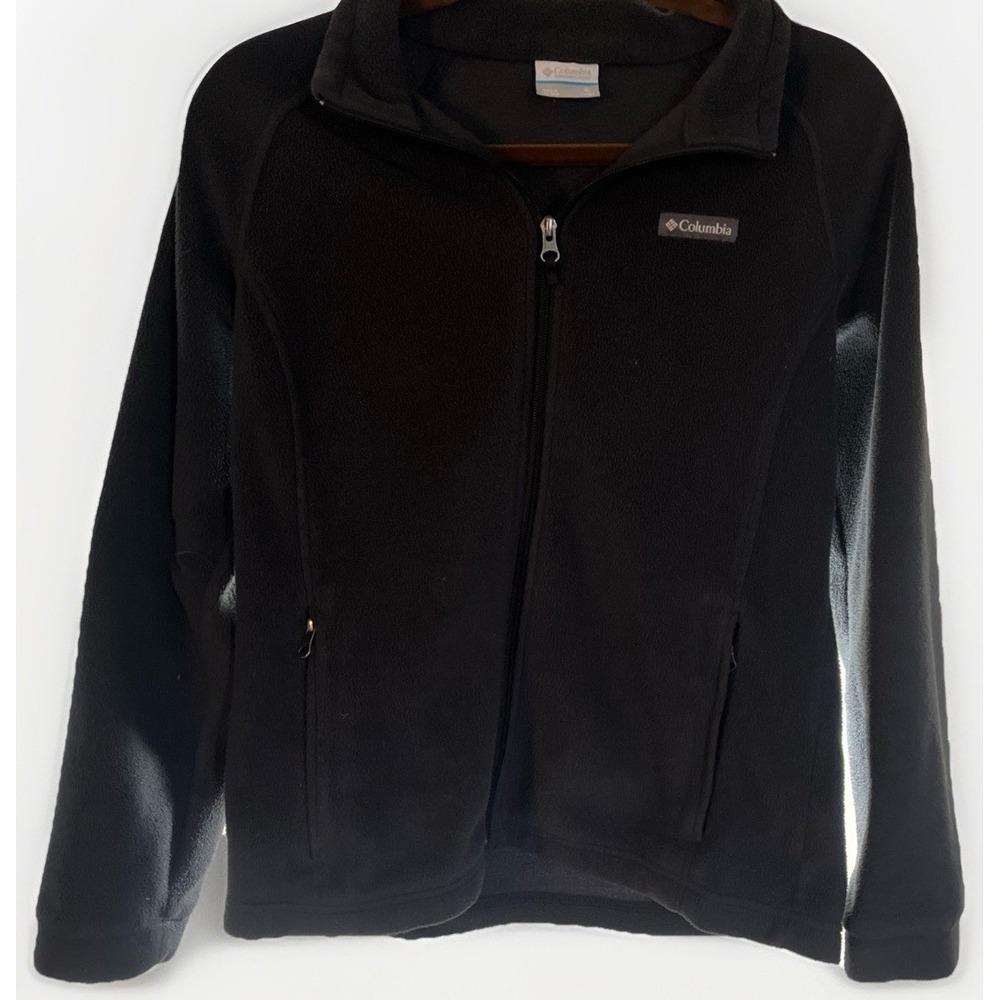 Columbia Fleece Jacket Full Zip Black XL (18/20) Girls or Women's